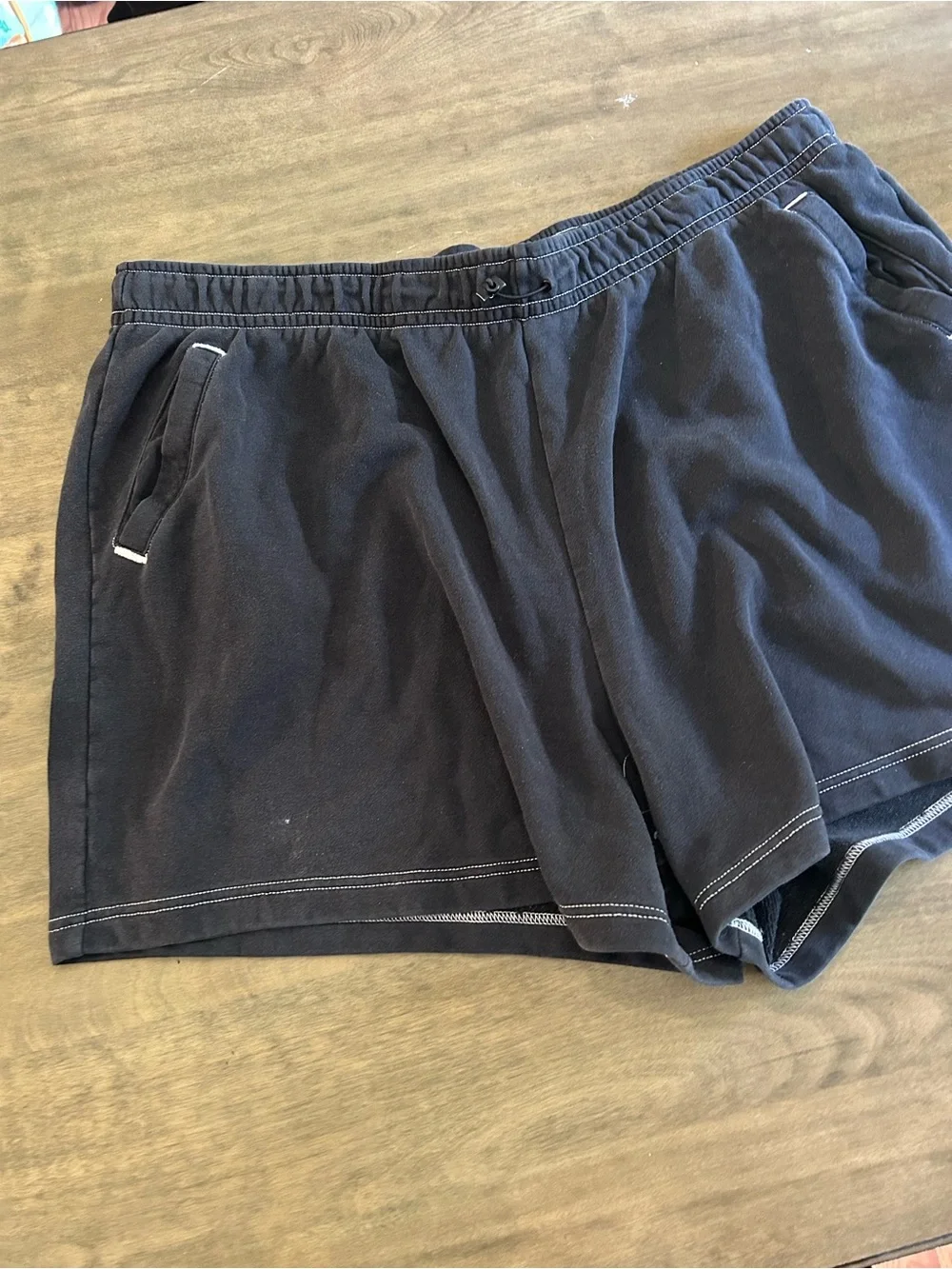 2 pair Nike Black Womens Athletic Shorts with White Swoosh